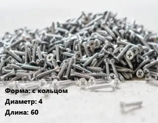 Шуруп с кольцом 4х60
